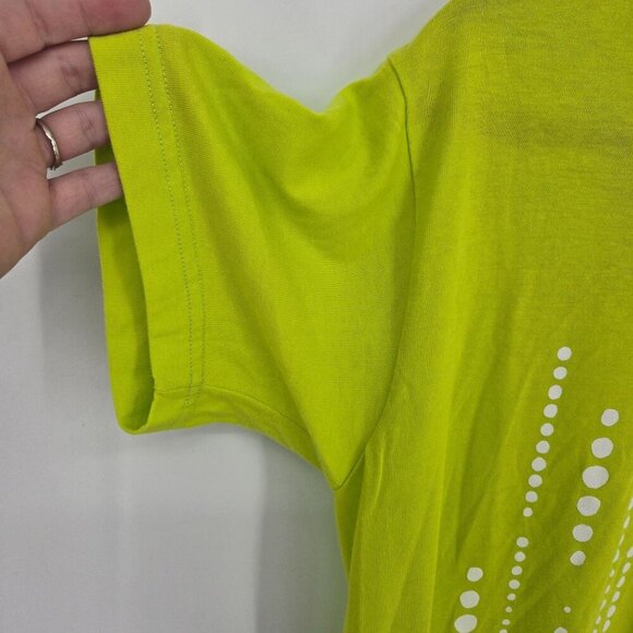 Zumba lime green blue graphic short sleeve athletic top shirt dance workout - Picture 2 of 10